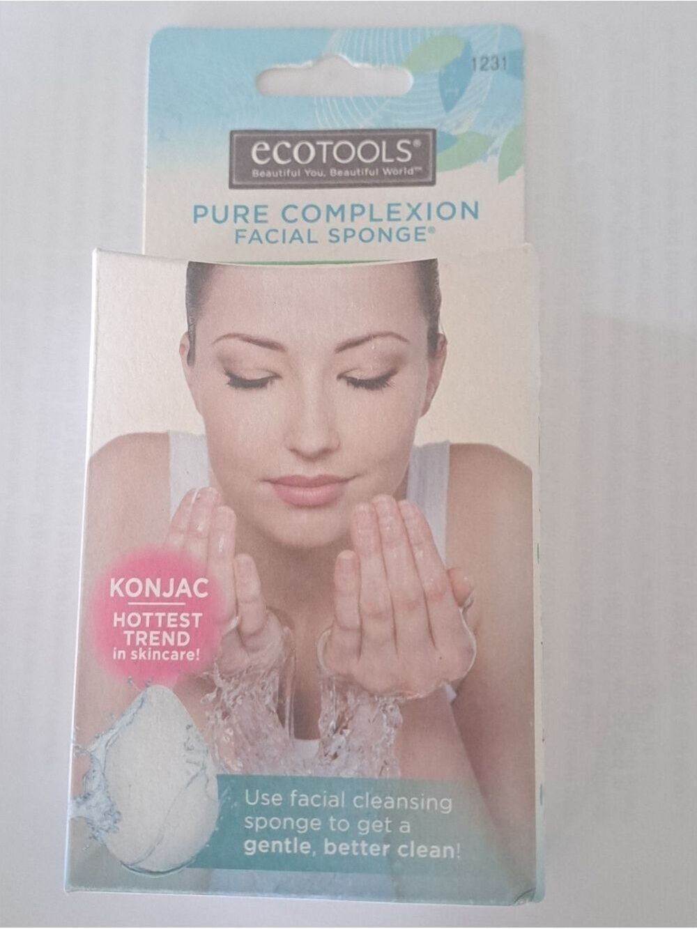 ECOTOOLS KONJAC pure complexion facial sponge sealed travel gift Sensitive Skin